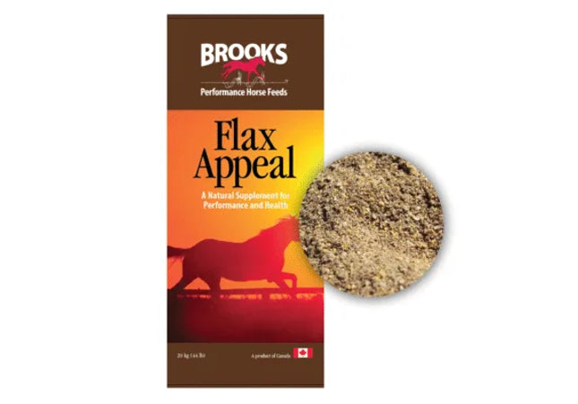Brooks Flax Appeal Supplément fibreux Graines de lin, omega-3, protéine et vitamine E, Poudre 20 kg