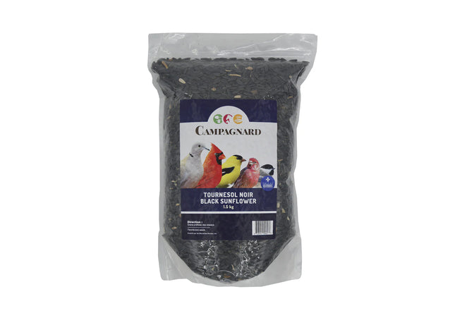 Campagnard Tournesol noir pour oiseaux sauvages 1.5kg