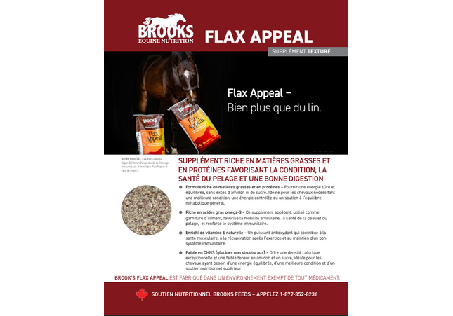Flax Appeal Supplément fibreux Graines de lin, omega-3, protéine et vitamine E, Poudre 20 kg