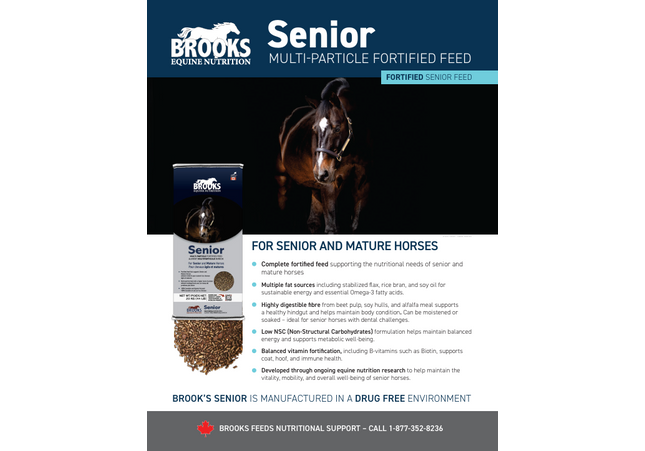 Brooks Senior | Moulée complète pour cheval | Texturée | 20 kg |