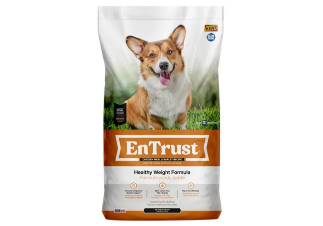 Entrust, Adulte Léger Poulet et Orge, 8.16 kg