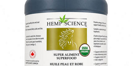 Huile de chanvre | Peau et pelage | Cheval | Hemp Science