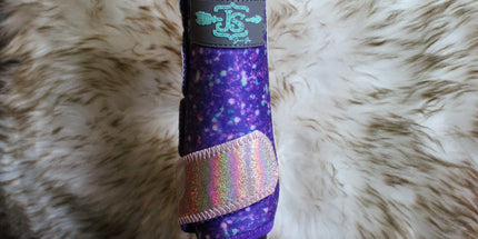 Guêtres glitter mauve Front Médium