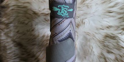 Guêtres Aztec gris/crème Front médium