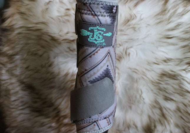 Guêtres Aztec gris/crème Front médium