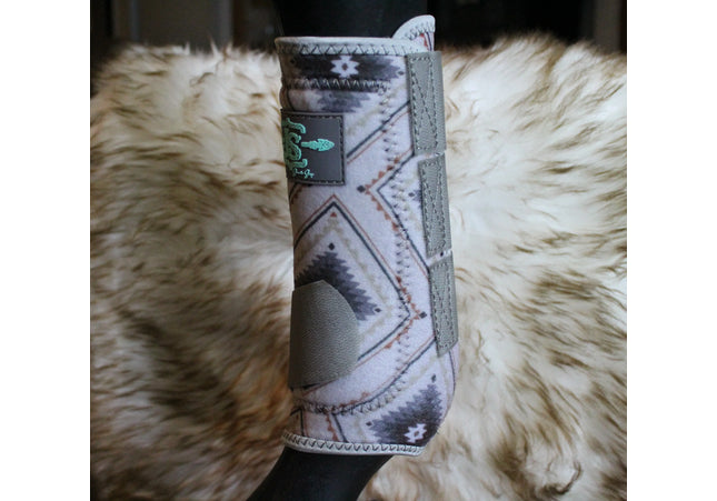 Guêtres Aztec gris/crème Front médium