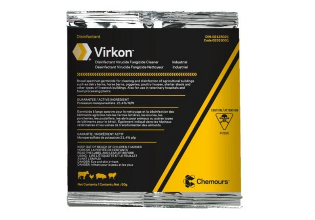 Virkon désinfectant virucide fongicide nettoyeur 50 g