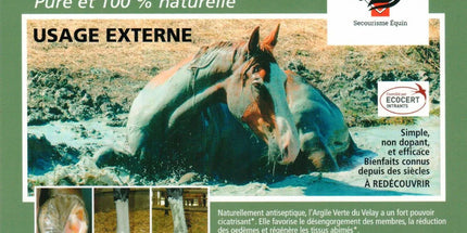 Secourisme Équin Argile verte en poudre - Usage externe 2kg