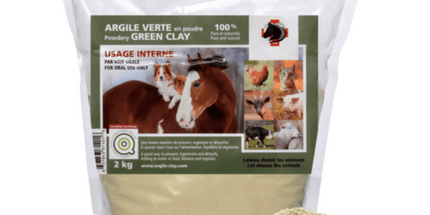 Secourisme Équin Argile verte en poudre - Usage interne 2kg