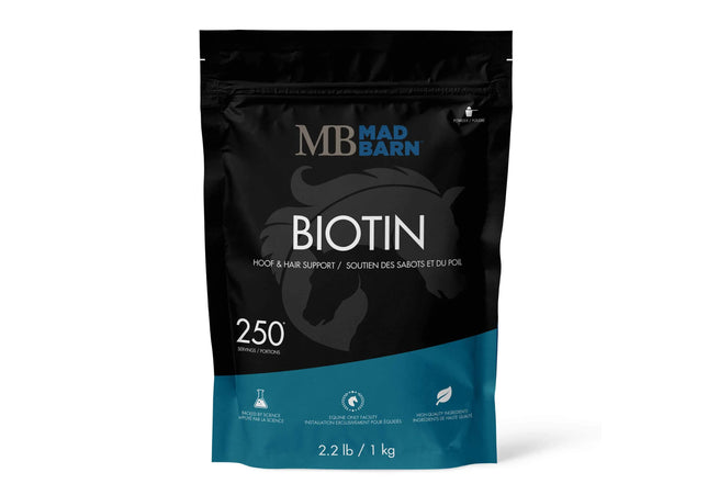 Mad Barn Biotine – Soutien des sabots, peau et pelage. 1 Kg