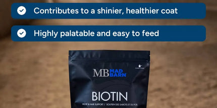 Mad Barn Biotine – Soutien des sabots, peau et pelage. 1 Kg