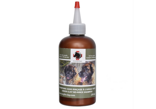 Secourisme Équin Shampoing Sans Rincage À L`Argile Verte 250 ml